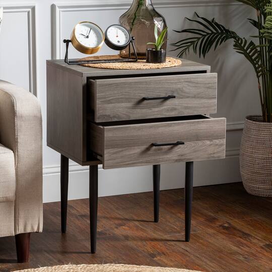 Walker Edison Slate Gray Modern Side Table
